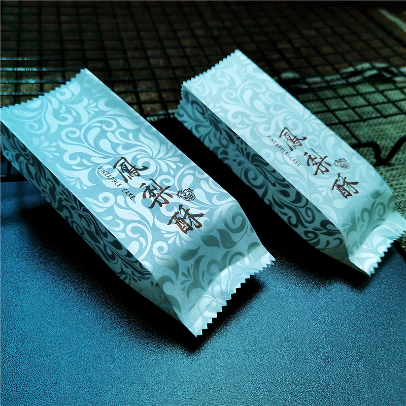 Bolsa de embalaje de pastel de piña bolsa de papel de algodón Taiwán máquina de pastel de piña bolsa de sellado bolsa de embalaje de galletas de pastelería 100 piezas