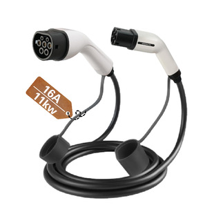 Cross-Border Supply of European Standard New Energy Vehicle Double-Head Gun Electric Vehicle Extension Cord Portable Double-Head Gun 11Kw16A