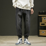 Осенние джинсы, трендовые штаны, оверсайз, в корейском стиле