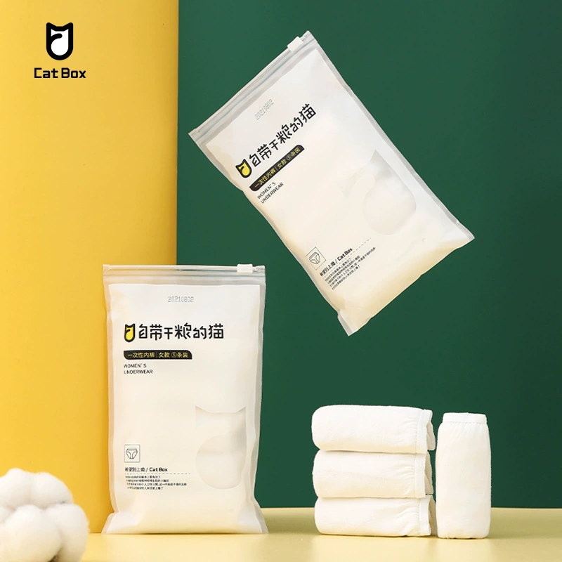 Одноразовое хлопковое нижнее белье для мужчин и женщин со средней талией без стирки больших размеров, дорожное нижнее белье в течение месяца по беременности и родам, 5 шт.