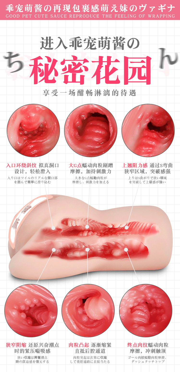 Jiuai Male Masturbation Cup TPE Inverted Vaginal Buttocks Manual Adult Toy — detail image 5