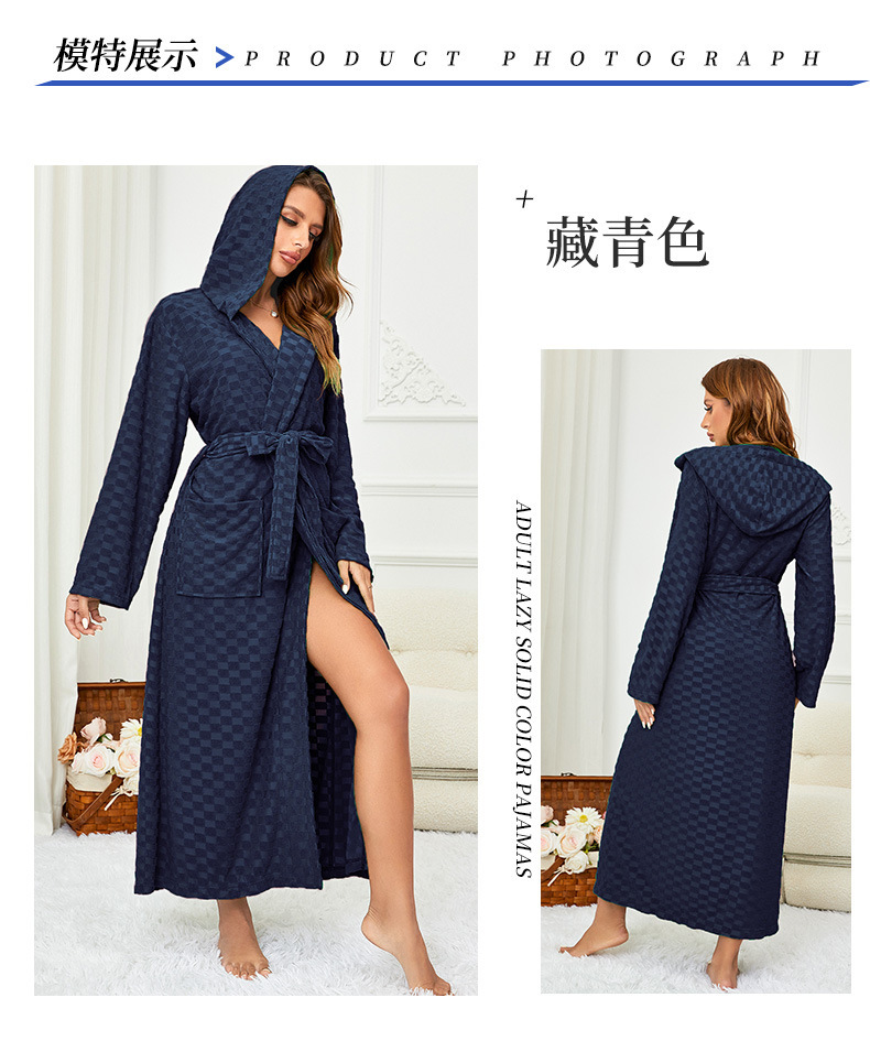 Albornoz algodón hombres y mujeres largo primavera y otoño natación absorbente camisón de secado rápido engrosada toalla con capucha pareja mañana bata de baño