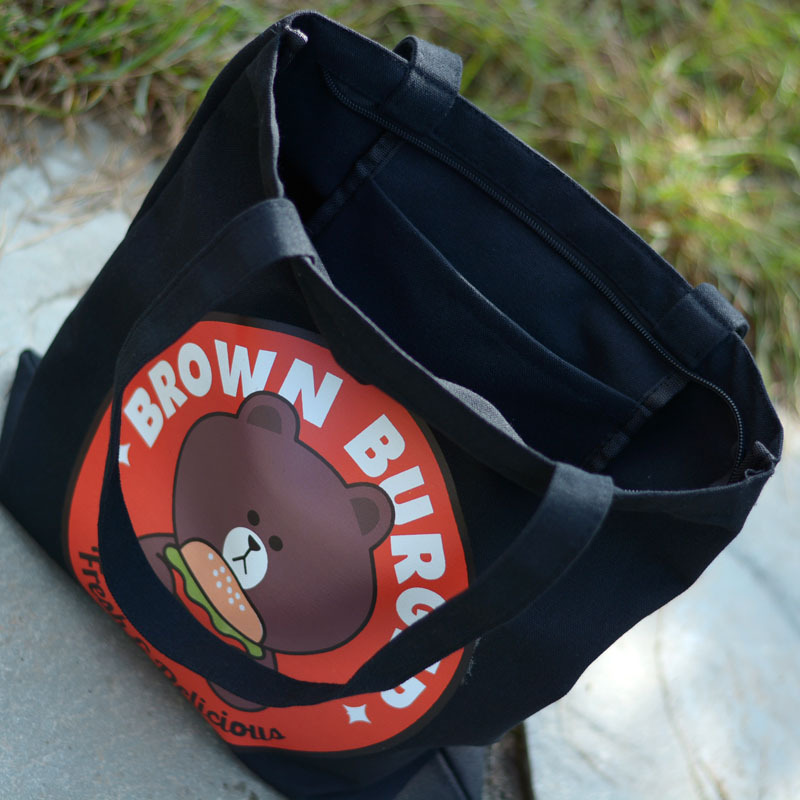 Corea del Sur chic lienzo bolso de hombro femenino ins chica bolsa de compras estilo japonés Harajuku estudiante bolso de hombro portátil femenino