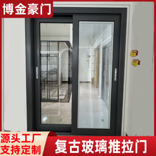 阳台重型推拉门钛镁合金入户大门封窗别墅中窄客厅厨房玻璃移门-阿里巴巴