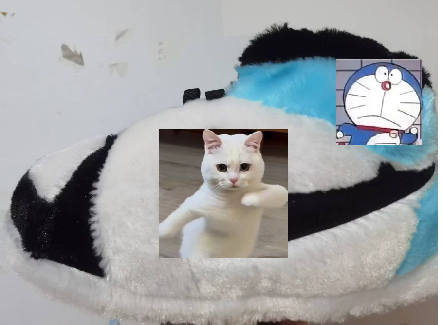 Tiktok mismo estilo parodia zapatos de grasa Coco pareja Zapatillas de algodón volver al futuro casa piso Kang hebilla 1 zapatos de algodón