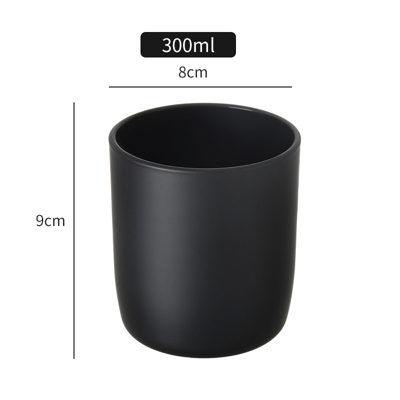 Vaso de vela de vidrio mate esmerilado simple decoración del dormitorio con taza de cera de incienso perfumes transparentes caseros botellas vacías de incienso