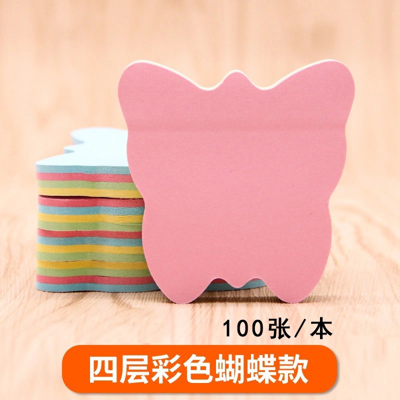 Post-it colorido personalizado estudiantes creativos rasgable índice pegatinas papel de notas suministros de papelería amor libro de notas de forma extraña