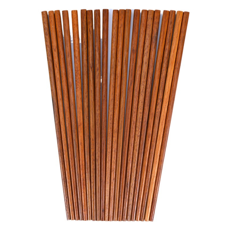 Venta caliente 10 pares de palillos de madera para el hogar palillos de palisandro en caja vajilla de madera palillos de madera comerciales para el hogar ventas directas de la fábrica