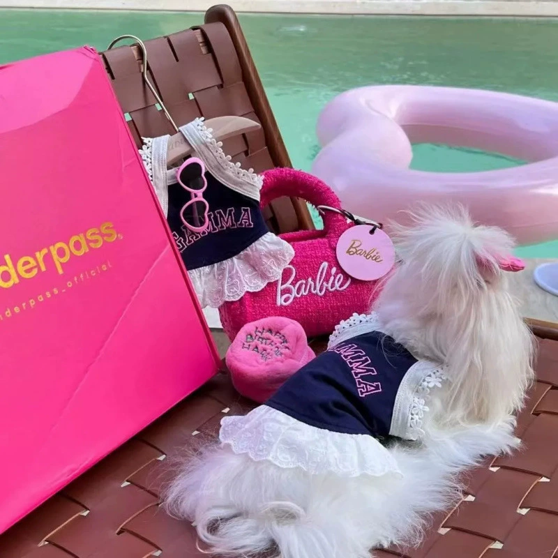 Одежда на слинге для домашних животных, весенне-летняя милая кружевная одежда для собак и кошек, бишон, померанский шпиц, антигрязный жилет для маленьких и средних собак