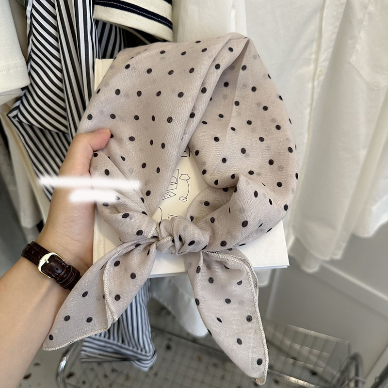 綿とリネンの夏の韓国の小さな正方形のスカーフ、女性用のフランスの芸術的な薄いシルクスカーフ、カシューナッツの花のスカーフ、髪を飾るネッカチーフ|undefined