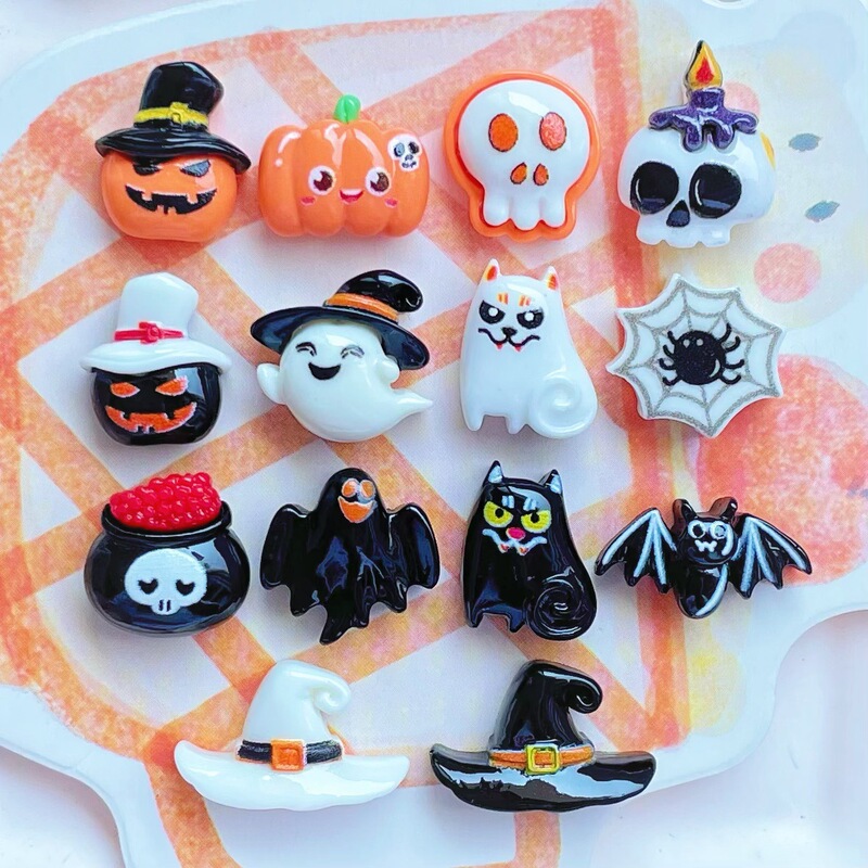 Mini Halloween Pumpkin Devil Childlike Handmade Cream Glue Mobile Phone Case Head Jewelry Hairpin Resin Accessories Wholesale Mini Halloween Pumpkin Devil Childlike Handmade Cream Glue Mobile Phone Case Head Jewelry Hairpin Resin Accessories Wholesale