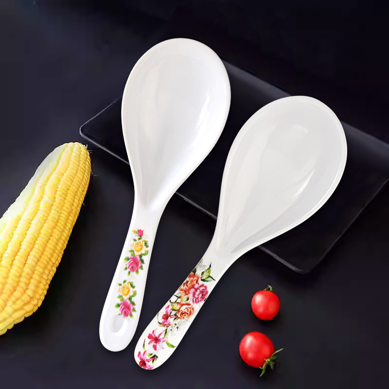 Melamine Rice Spoon, Thickened Non-Stick Rice Spoon, Plastic Spoon, High Temperature Resistant Rice Spatula, Rice Spoon for Rice Cooker, Rice Serving Spoon