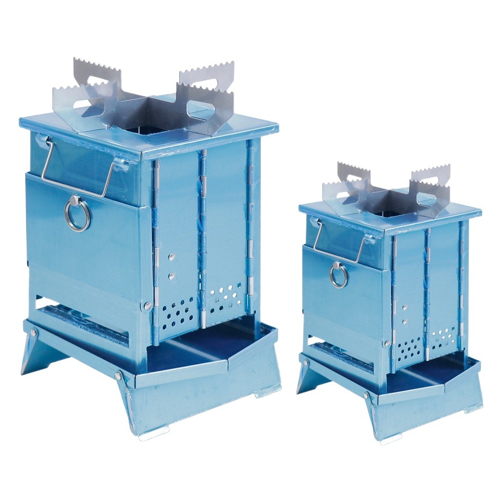 Outdoor Camping Stainless Steel Convenient Barbecue Grill Foldableing Square Stove Bbq Grill Wood Stove Heating Campfire Stove
