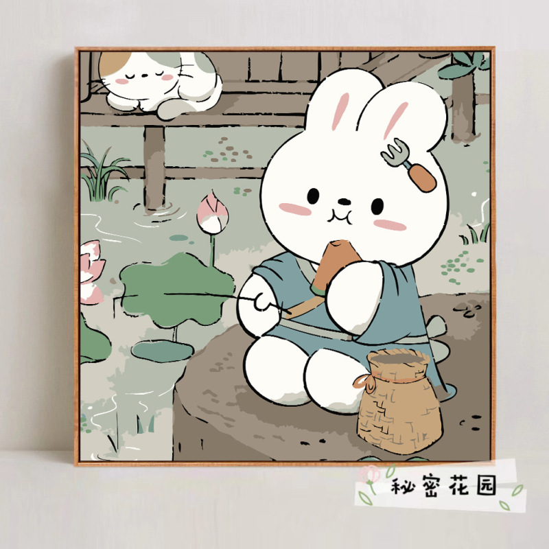 宮崎駿デジタル油絵DIY手描きぬりえ夏目友人帳ポニョ二次元アクリル画インスタ風|undefined