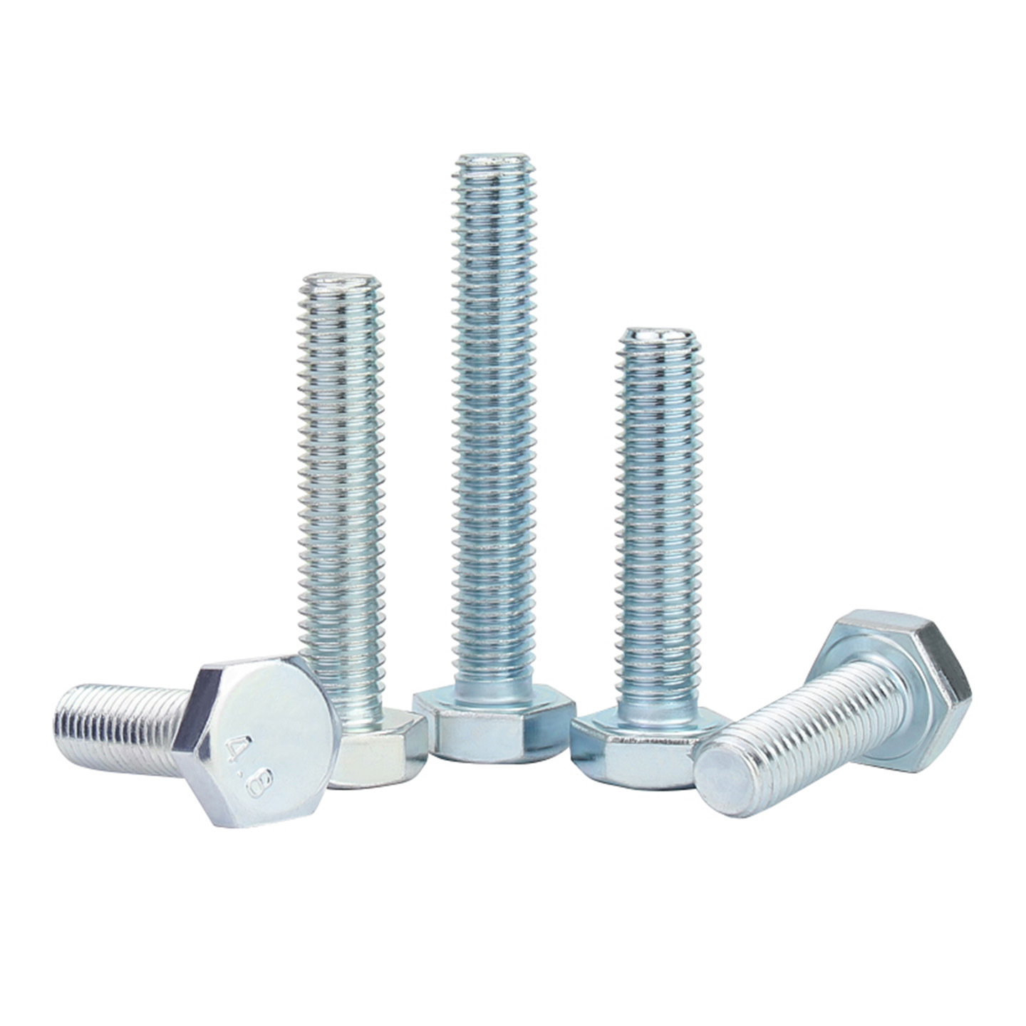 Jinchao 4.8-level galvanized hexagonal screw bolt with extended screw M6M8M10M12M14M16M18