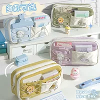 Capacious pencil case, children's storage system, for secondary school