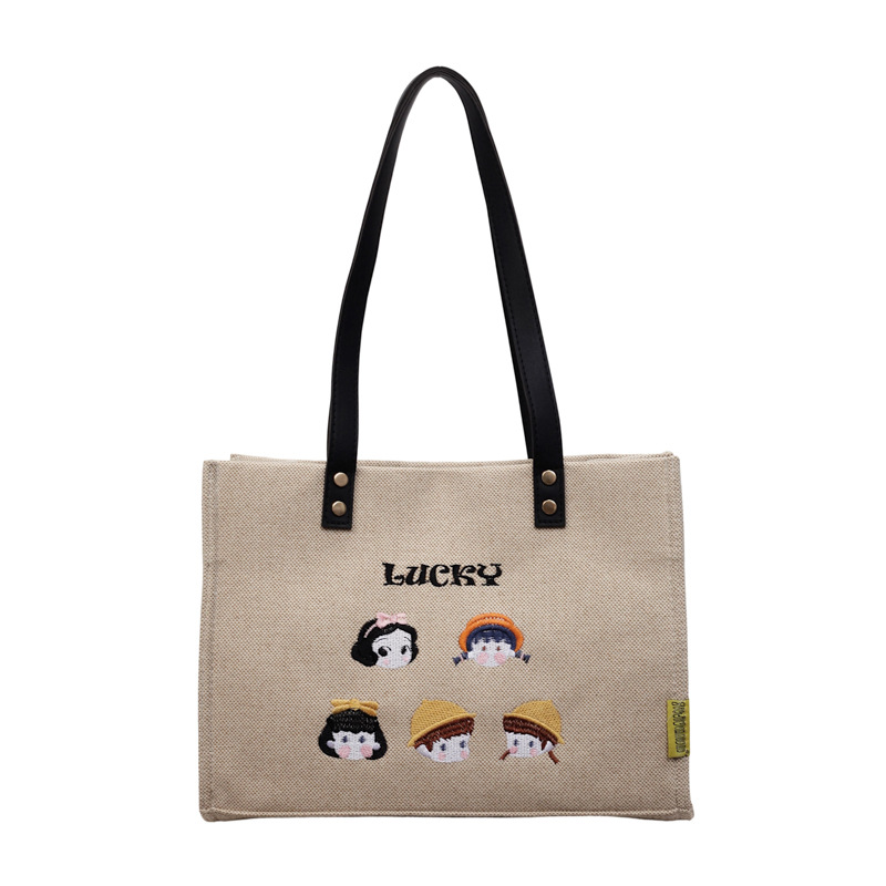 Bolsa de tela de gran capacidad para mujeres 2026 nuevo estilo de alta calidad para ir al trabajo, almuerzo de compras, bolsas de hombro y brazo