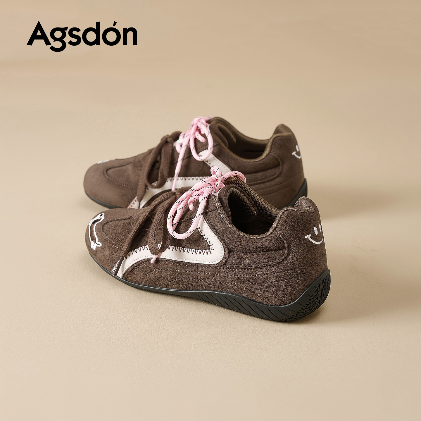 Augu Shi Deng retro zapatos de entrenamiento de mujeres 2025 nuevo invierno suela gruesa alta color curry gran hermoso zapatillas de ballet