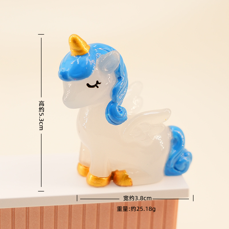 05 Luminous Unicorn Sitting Posture-Blue