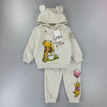 小熊男童女童卫衣套装秋冬装2025新款加绒加厚休闲运动两件套可爱