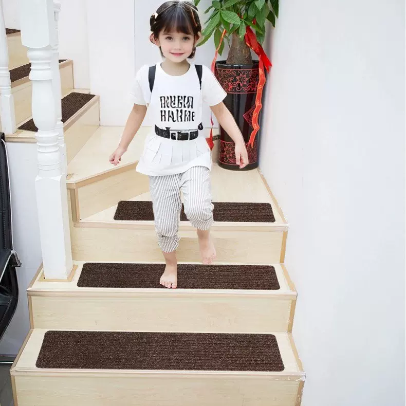 自粘地贴加厚楼梯台阶地垫防滑踏步板垫耐磨降噪隔音复式楼改造毯