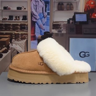 High Version U-Star Slippers Thick-Soled Sheepskin All-In-One Winter Outer Wear New Pregnant Women Lazy Toe-Cap Half-Slip Snow Boots