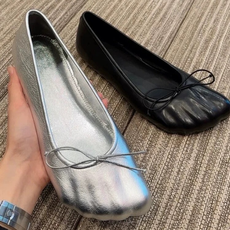 In stock~High-end Paris toe ballet shoes for women, 2026 new model, soft-soled, bow-tied, flat, comfortable shoes In stock~High-end Paris toe ballet shoes for women, 2026 new model, soft-soled, bow-tied, flat, comfortable shoes
