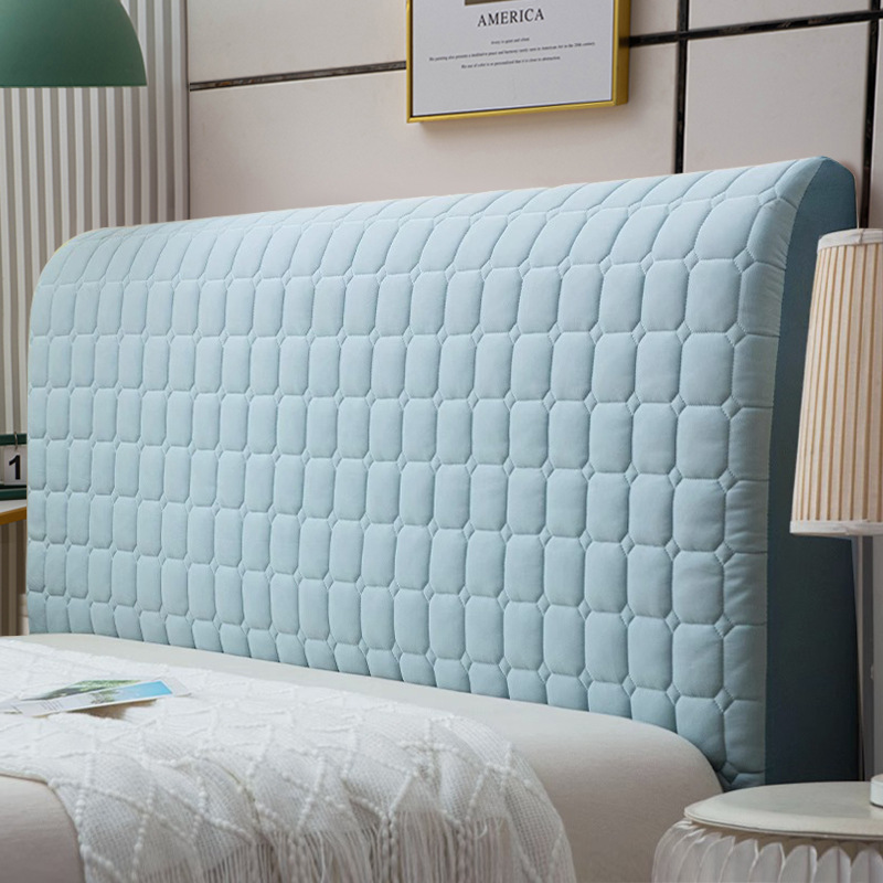 Hielo látex cubierta de cabecera de cama de madera respaldo engrosado paquete blando todo incluido transformación general cubierta a prueba de polvo 2025 nuevo verano