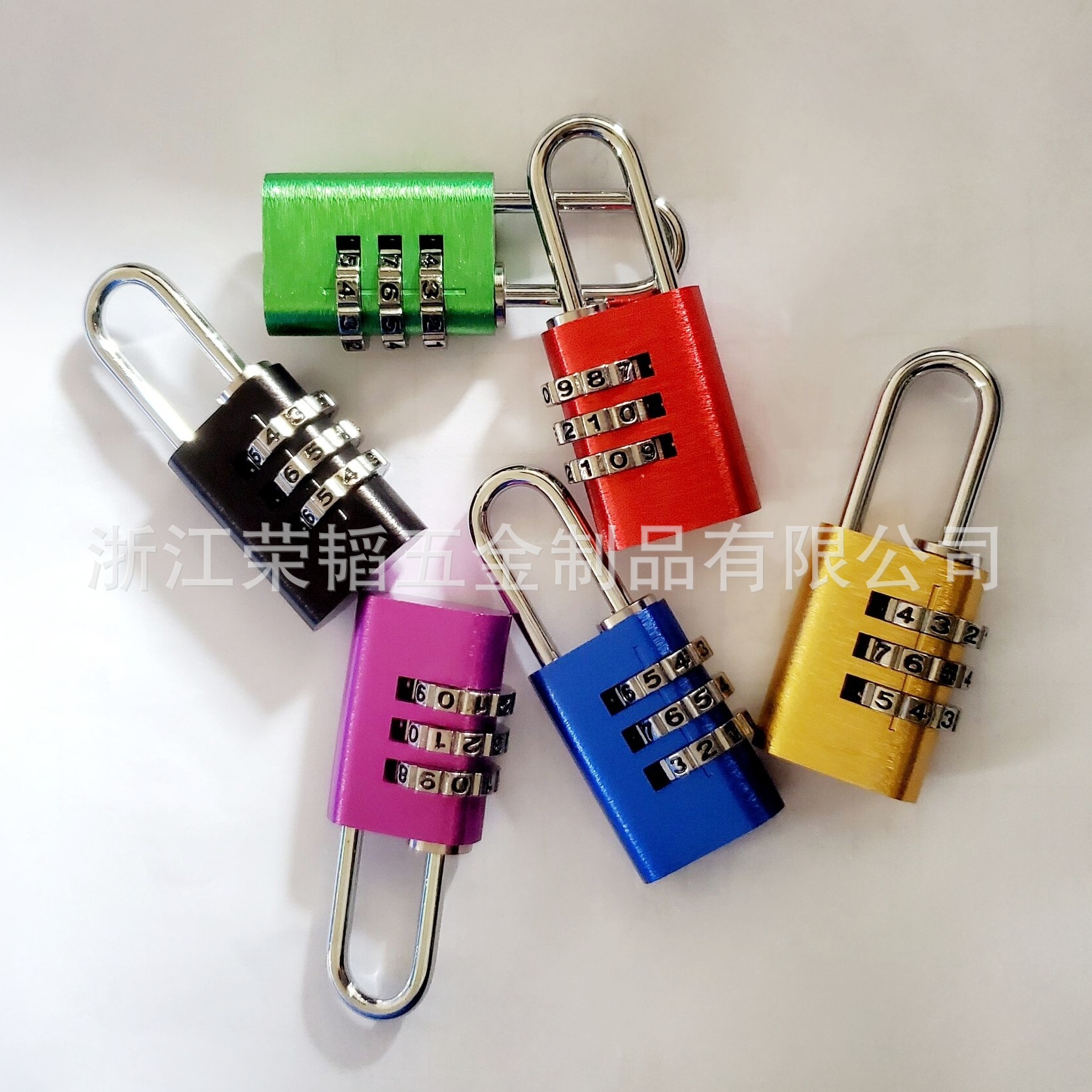 Factory direct round aluminum password lock color dormitory wardrobe padlock can be customized processing 21-38MM