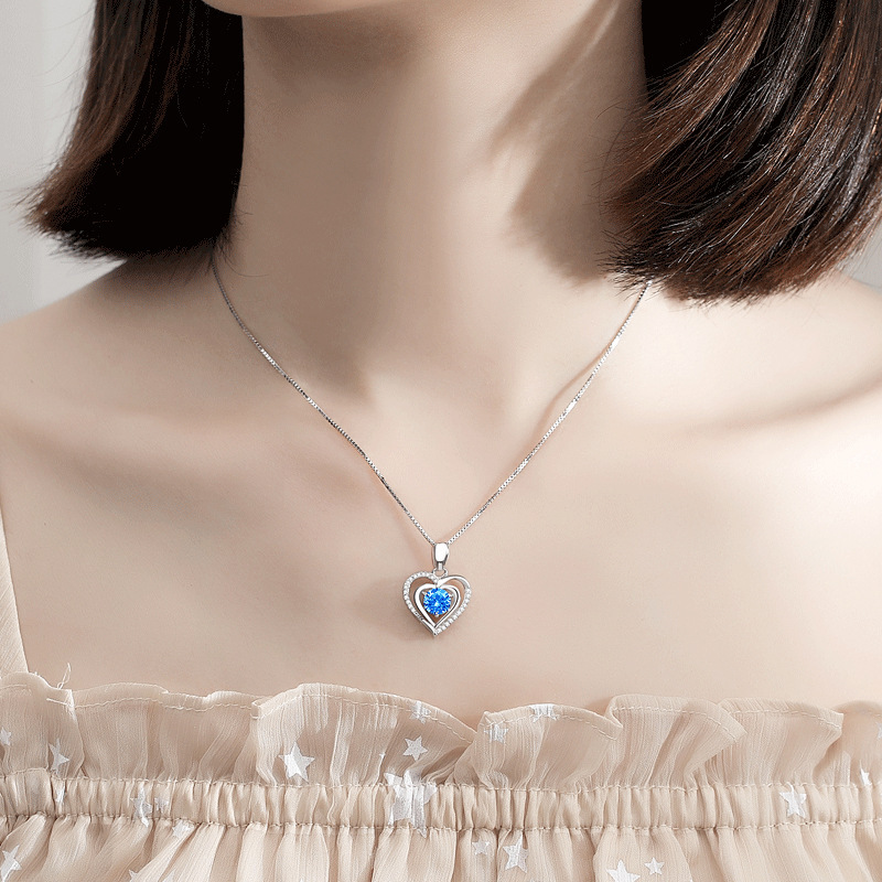 box chain Chain Type 1 Piece Quantity Date, Tea Party Occasion 925 Sterling Silver Material 1 Piece 925 Sterling Silver Heart Shape 925 Sterling Silver Box Chain Pendant Necklace