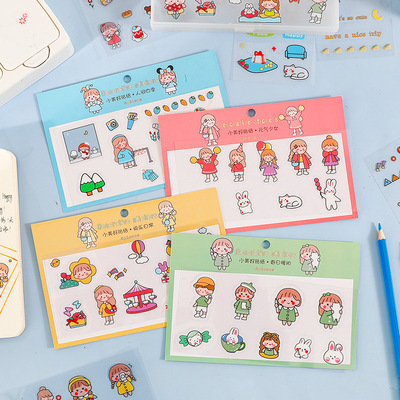 Little beautiful sticker Hand account Diary album decorate Sticker Food Stickers Sealer student Cartoon