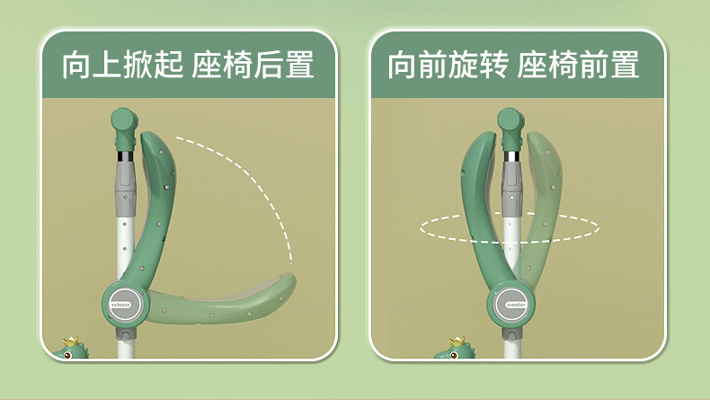 儿童滑板车三合一可折叠宝宝滑行车1-3-7岁男女孩溜溜三轮玩具车详情9