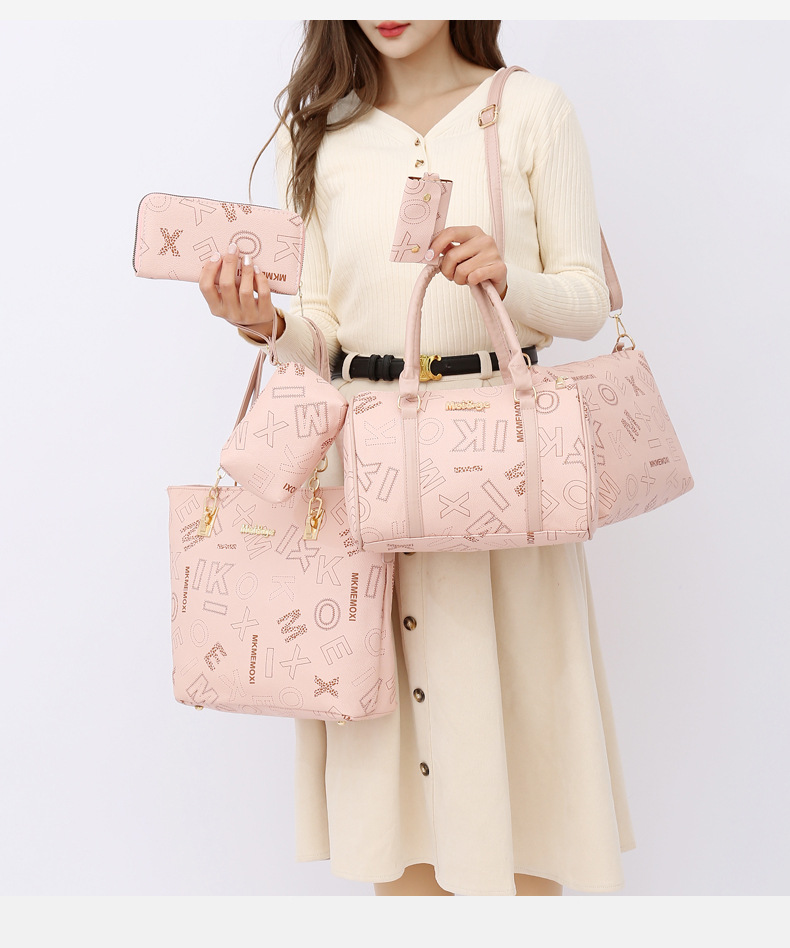 Cross-border foreign trade large-capacity new European and American retro mother-and-child bag multi-piece set women's bag, single-shoulder crossbody handbag undefined