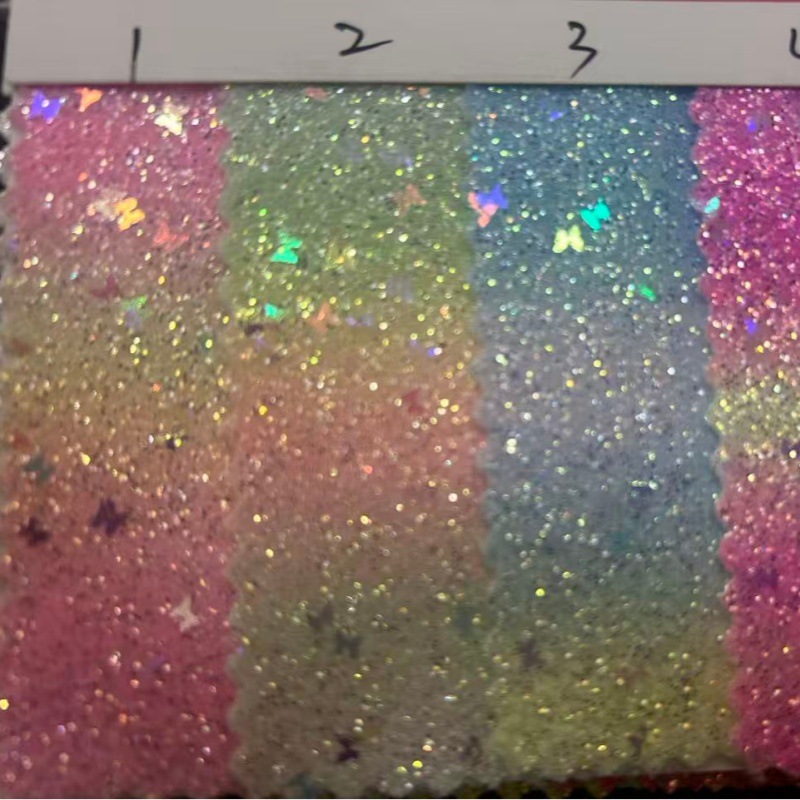 现货批发新款撒粉蝴蝶飞舞金葱格力特色彩多样适用箱包手袋饰品等