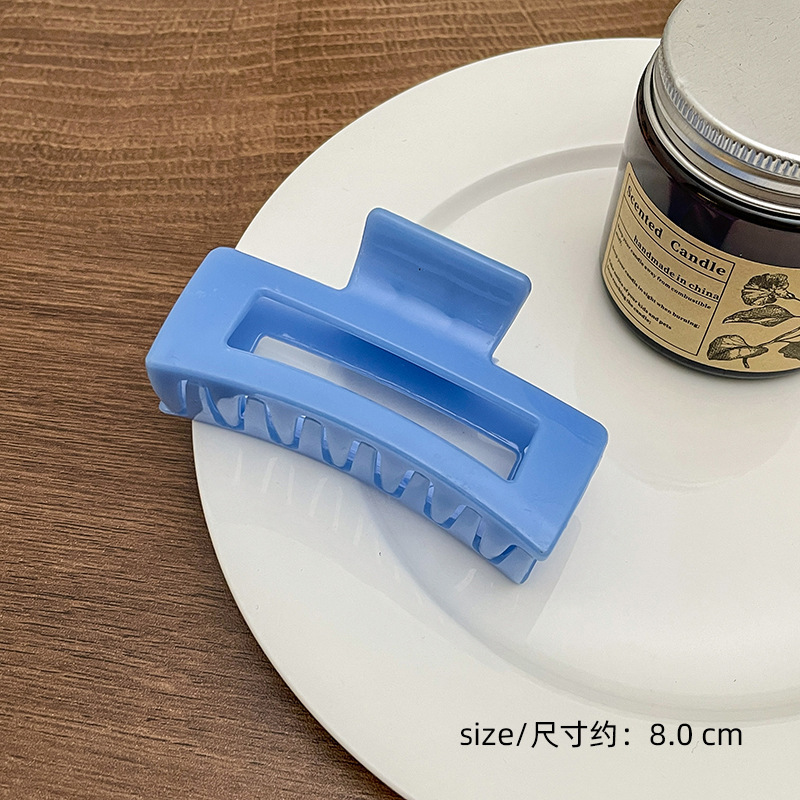 Milk Brown horquilla grande hacia atrás cabeza clip de pelo tocado de las mujeres principios de primavera de alto grado updo tiburón horquilla