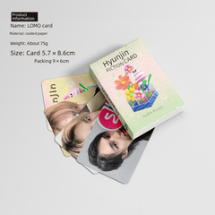 黃鉉辰小卡 盒裝50張 57x86mm韓國明星Hyunjin鐳射Lomo卡片明信片