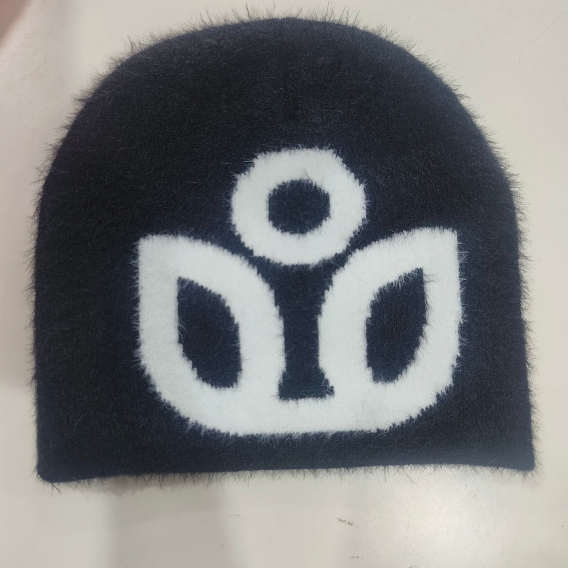 Transfronterizos nuevos puntos de imitación de visón sombrero de frijol sombrero de punto sombrero de invierno sombrero Jacquard sombrero de protección de orejas