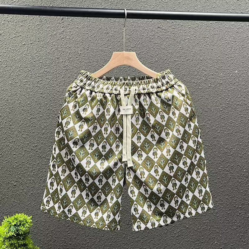 Men's Casual High End Summer Shorts Fashionable Versatile Five Point Beach Straight Leg Trousers Various Colors Available_viptrois.com
