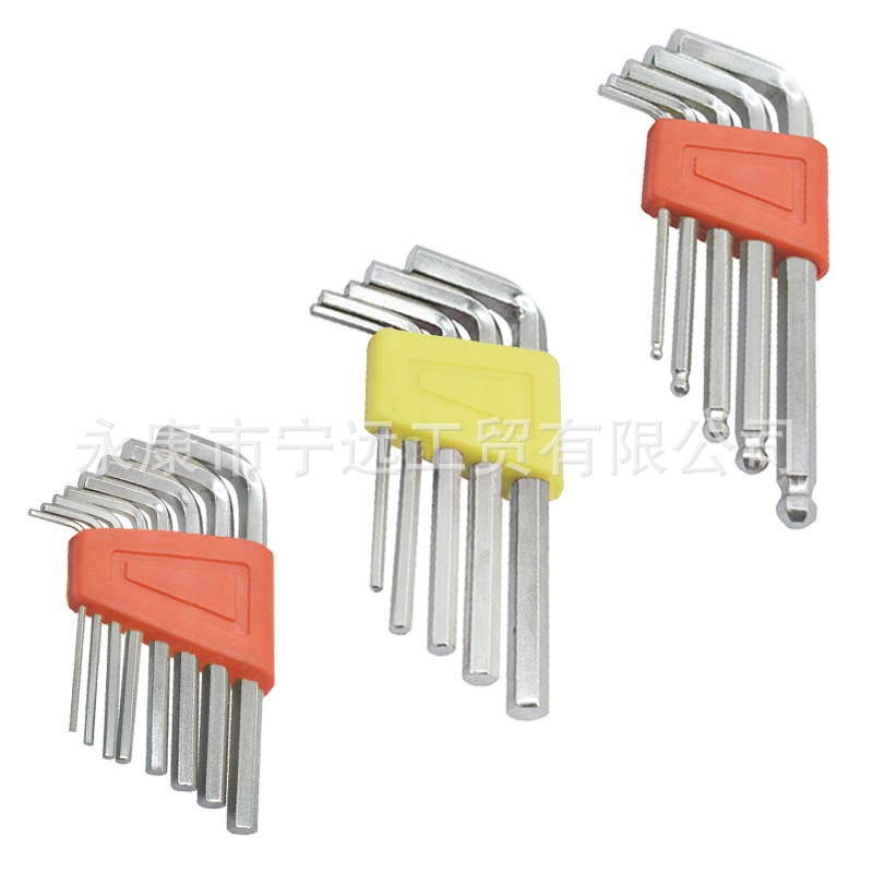 Llave hexagonal transfronteriza Daquan Llave plana de 8 piezas Llave larga y corta en forma de L Juego hexagonal al por mayor