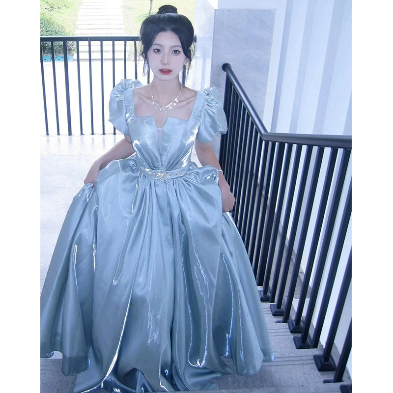 Вечернее платье синее вокальное искусство