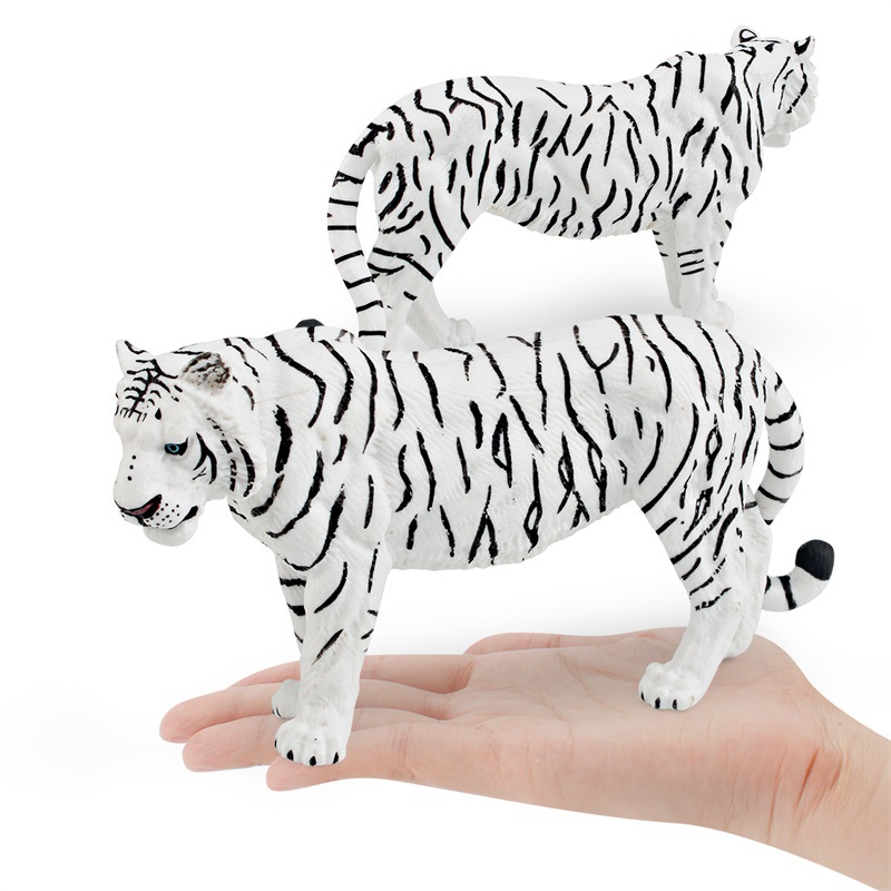 Simulación transfronteriza bosque animal Tigre modelo Cognición de los niños Bangladesh Tigre Blanco tigre blanco escritorio adornos estáticos