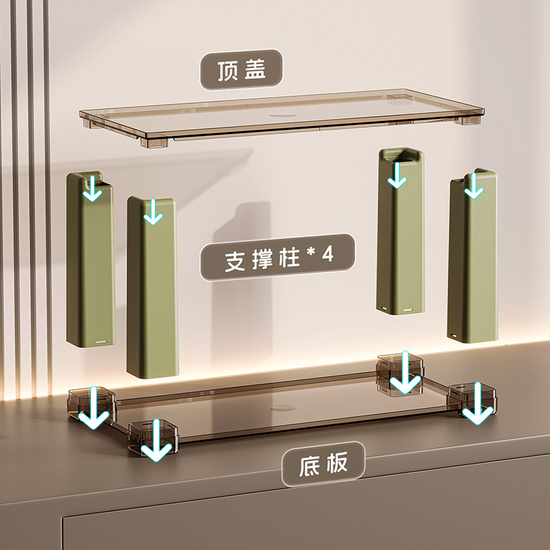 盲盒收纳架加厚杯子置物桌面水杯纳餐桌茶杯托盘家用双层沥水杯|undefined