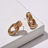 Metal retro earrings, accessory, wholesale