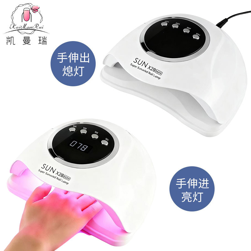 Lámpara de uñas de alta potencia 360W lámpara de uñas de secado rápido esmalte de uñas lámpara de fotocamera de luz roja herramientas de uñas transfronterizas