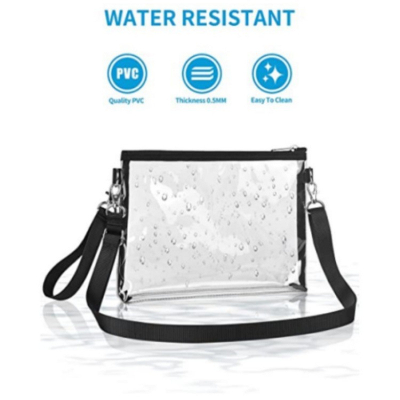 Bolsa de mano transparente en stock Bolsa de mano transparente para viajar Bolsa de mano transparente para trabajar deportes de concierto