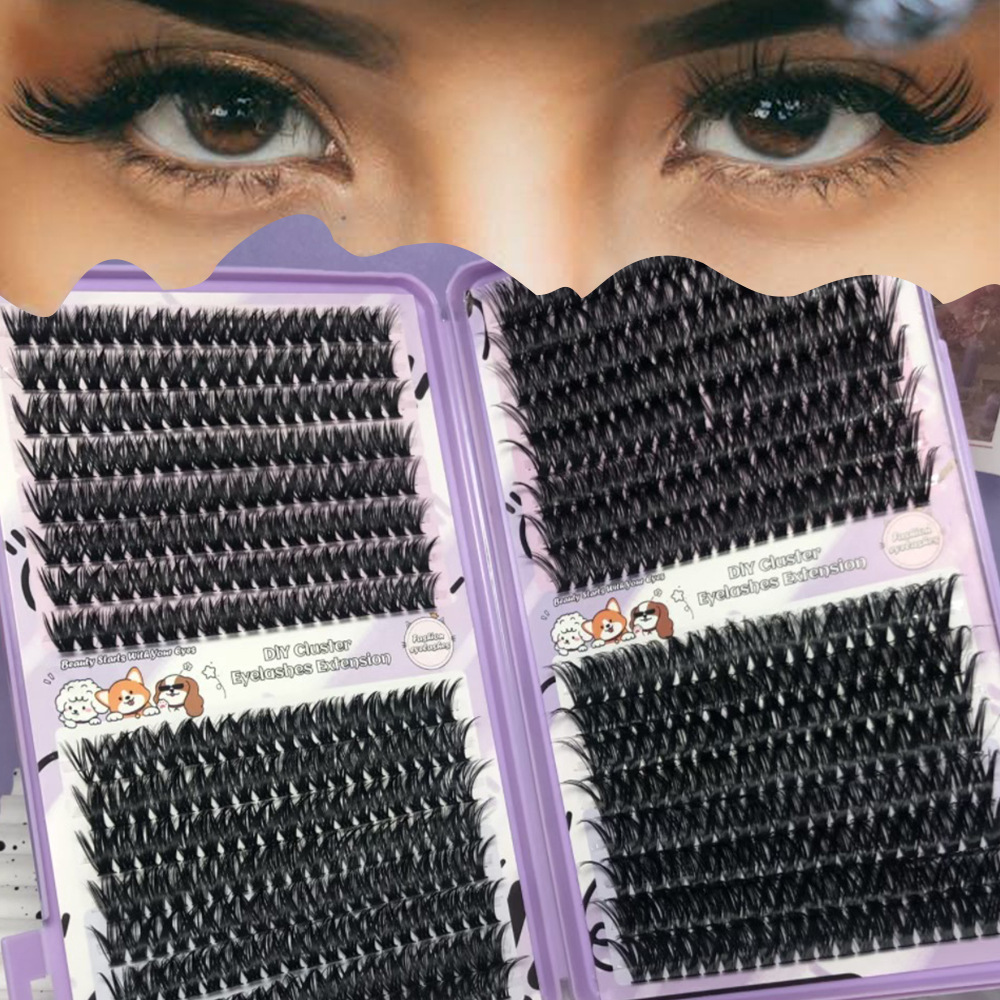 Ventas transfronterizas calientes de diez filas de 60D velch suave ligera Barbie simulación de pestañas falsas segmentales un solo racimo