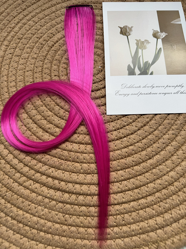 Peruca de color extensión de cabello pieza colgante oreja pieza de teñido de cabello simulado cabello de alta temperatura cabello rizado cabello recto adornamiento de cabello de color
