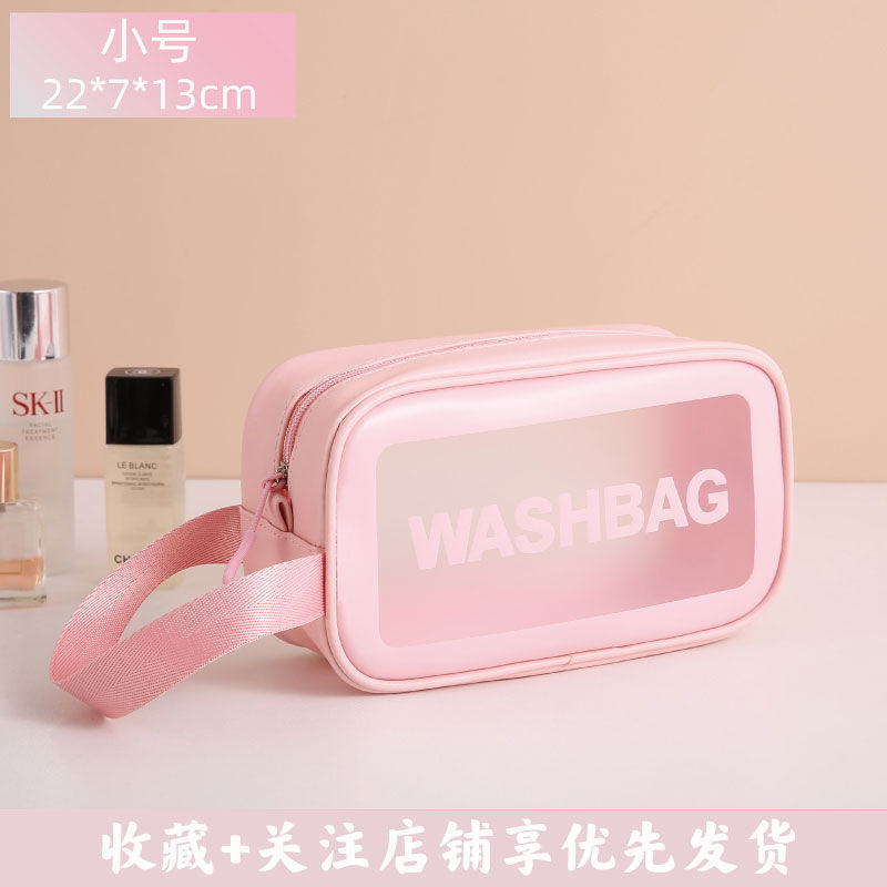 Super fuego versión coreana de la bolsa de almacenamiento de estilo ins bolsa de cosméticos de gran capacidad para viajes de negocios bolsa de lavado impermeable transparente