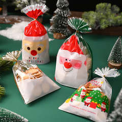 クリスマスの雪のショートニングの乾燥した包装袋の糸の平のポケットの贈り物の袋は食品のクッキーの小さい袋のキャンディーの袋を焼きます。