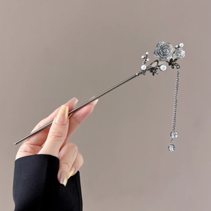 Niños de alta sensación de paso agitando pinzas de cabello 2024 nuevas niñas nuevas pinzas de cabello chino estilo antiguo pinzas de cabello tocado